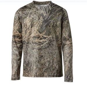 New Youth XL Magellan Outdoors Eagle Pass LS Mesh Shirt Mossy Oak Brush